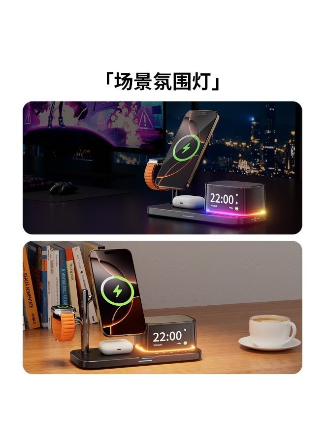 زالينو شاحن لاسلكي مغناطيسي 3 في 1 لهاتف آيفون وساعة آبل وسماعات AirPods - Image 2